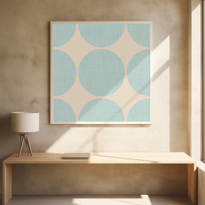 Modern Baby Blue Retro Spheres-Mid Century Modern Poster