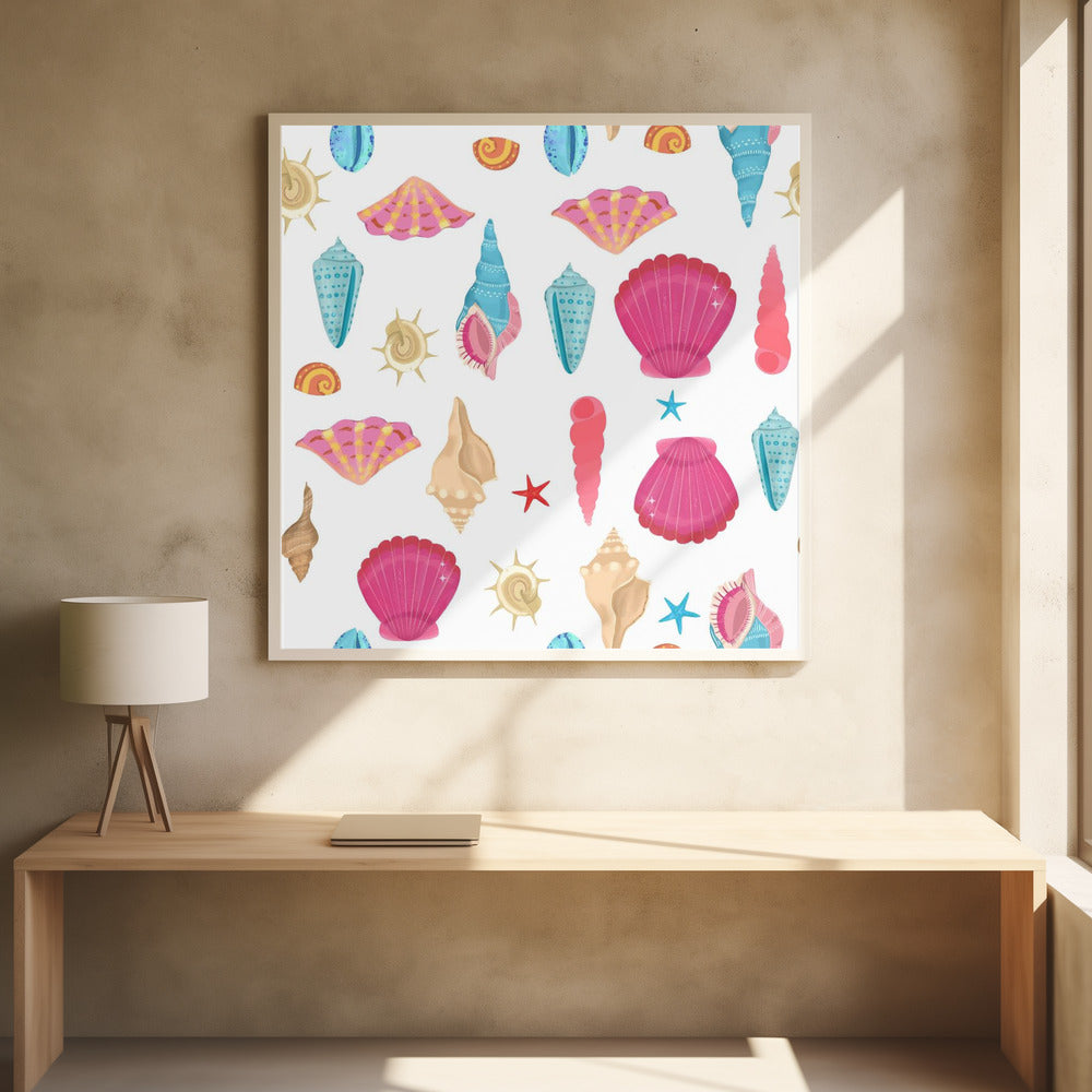 Seashell Pattern Poster