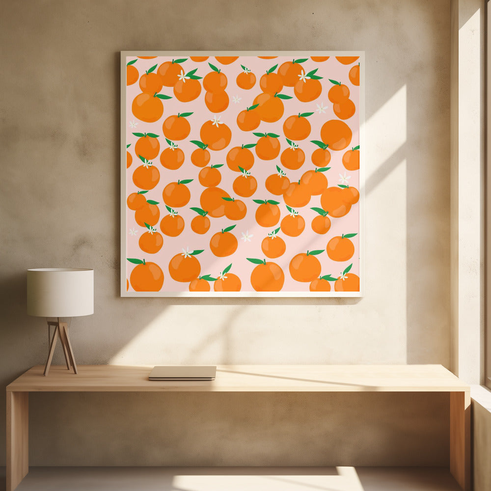 Oranges Pattern Poster