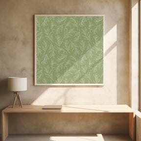 Olive Leaves Pattern Poster