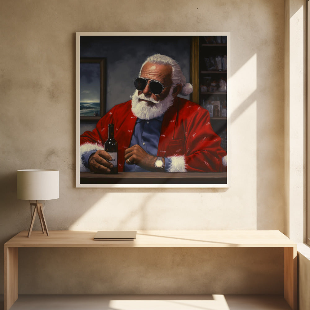 Sun Tan Claus Poster