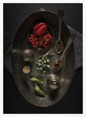 Fresh and dried spices Poster