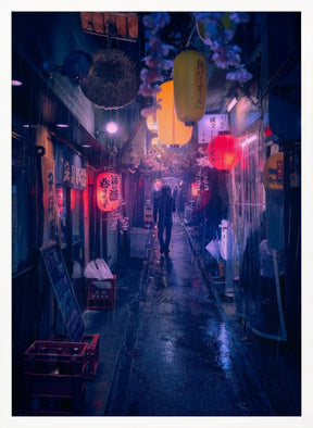 Tokyo Blue Rain Poster