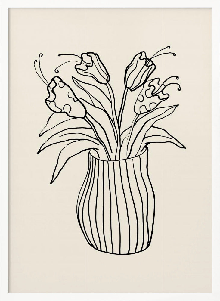 Vase Sketch Poster