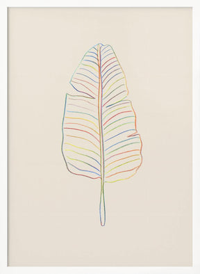 Banana Rainbow Leaf Poster