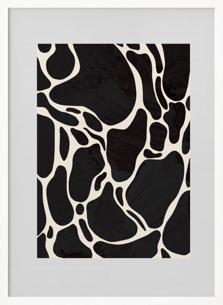 Giraffe Grey Poster