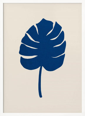 Monstera Canvas Blue Poster