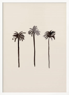 Palm Trees Ink Poster