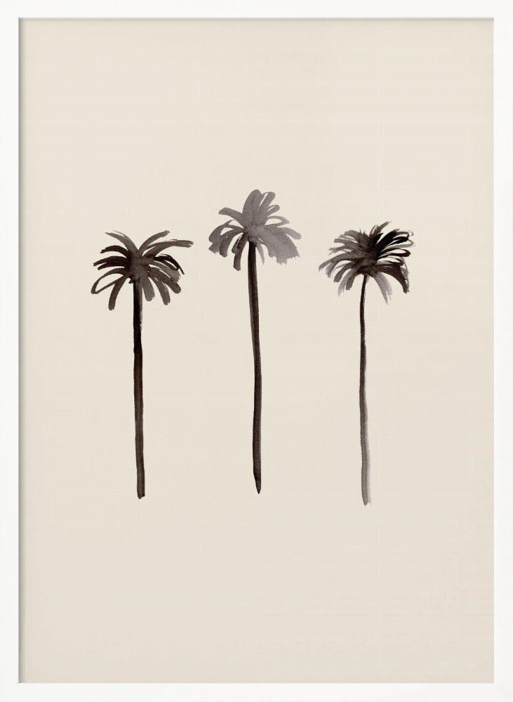 Palm Trees Ink Poster