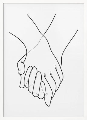 Holding Hands Lines Poster