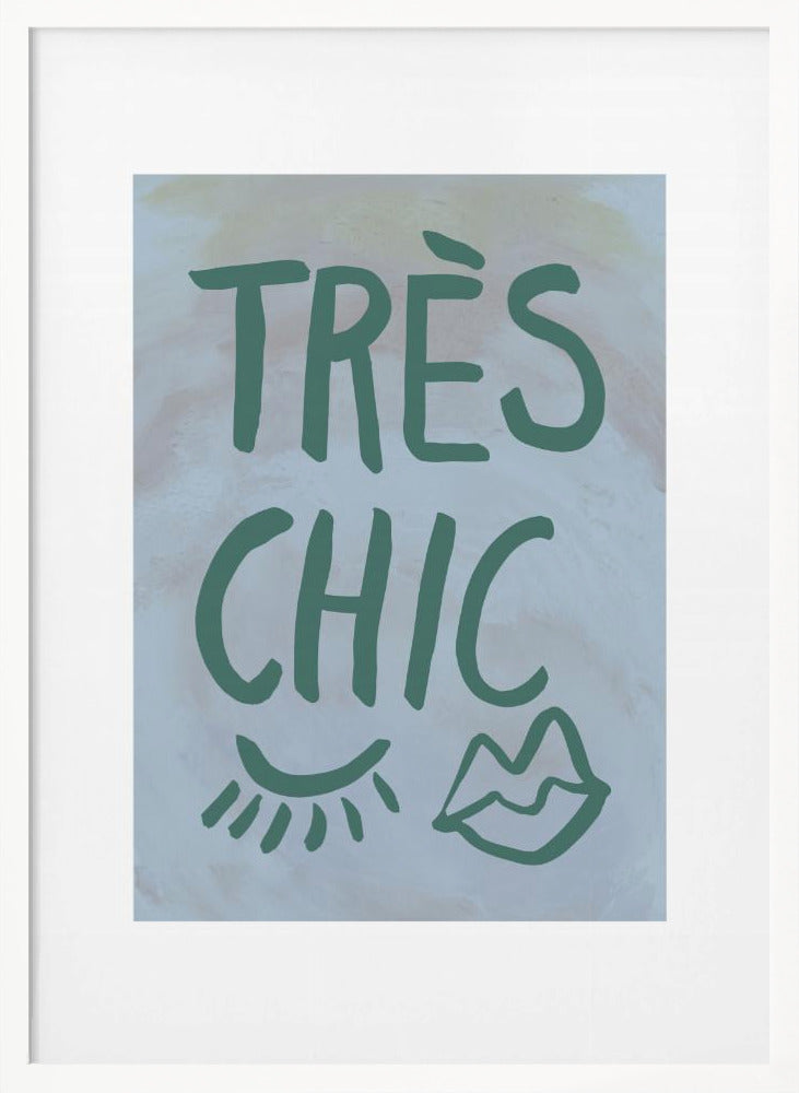 Très Chic Blue Frame Poster