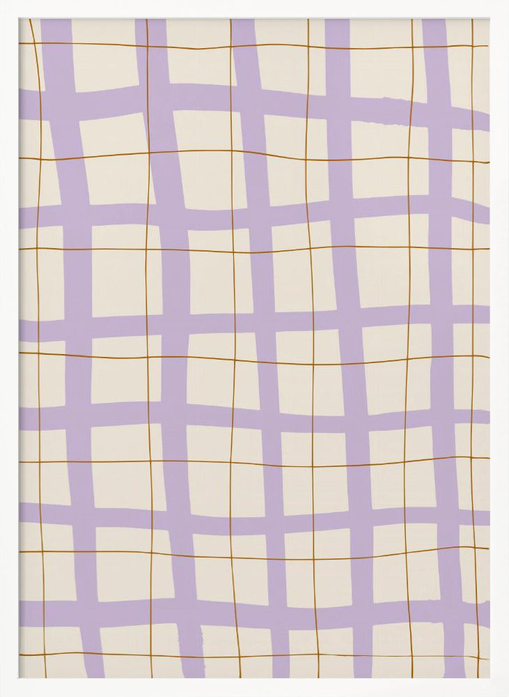 Lilac Grid Poster