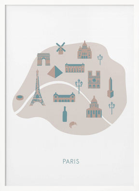 Paris Map Poster