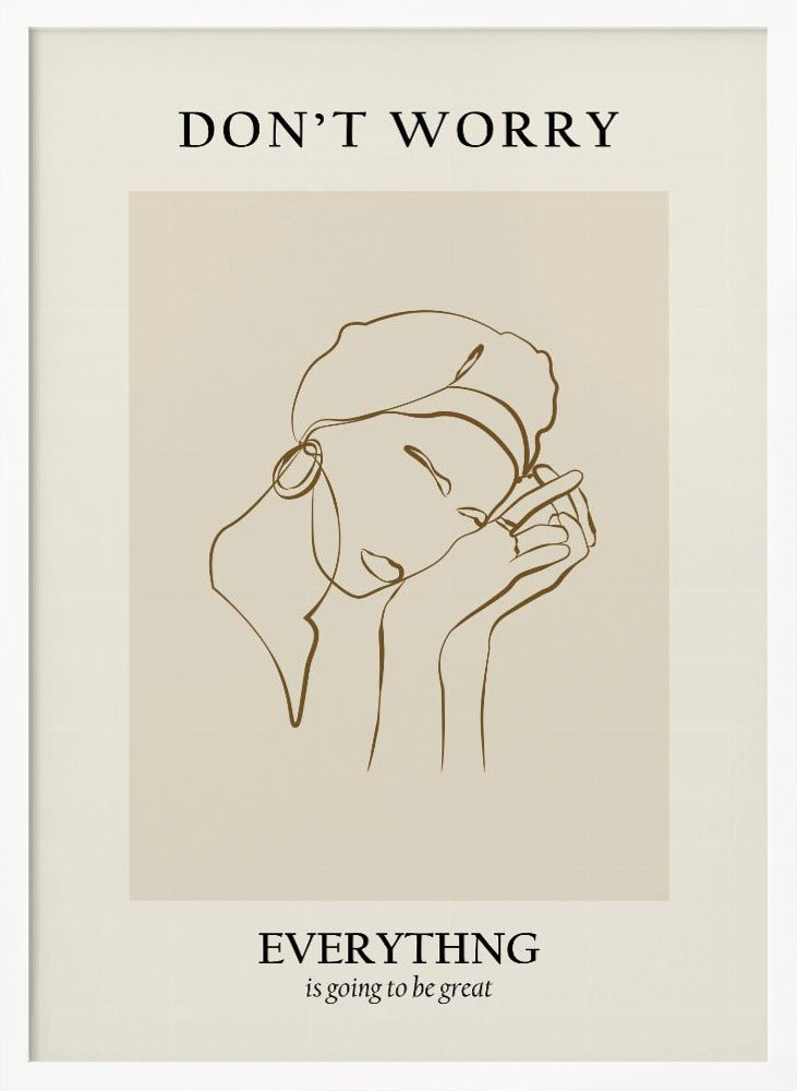 Modern line portrait Poster