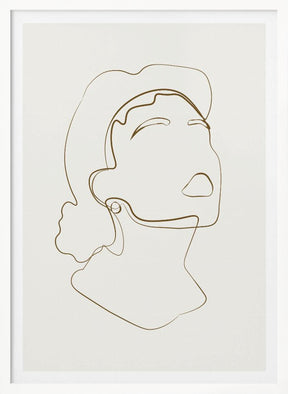 Abstract Face Line Art Poster