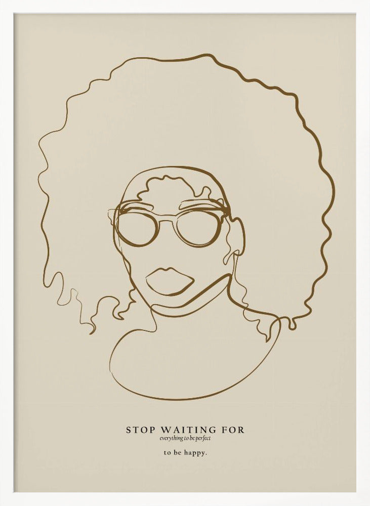 Woman face with glasses Poster