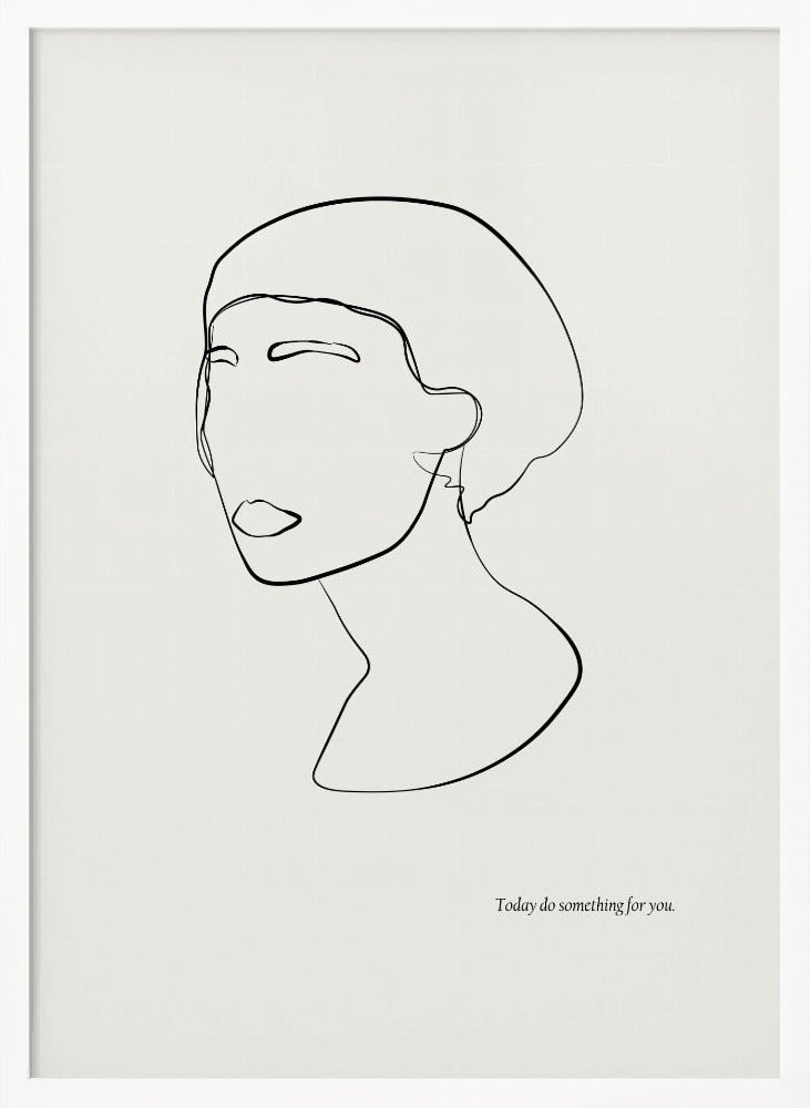 Abstract female portrait Poster