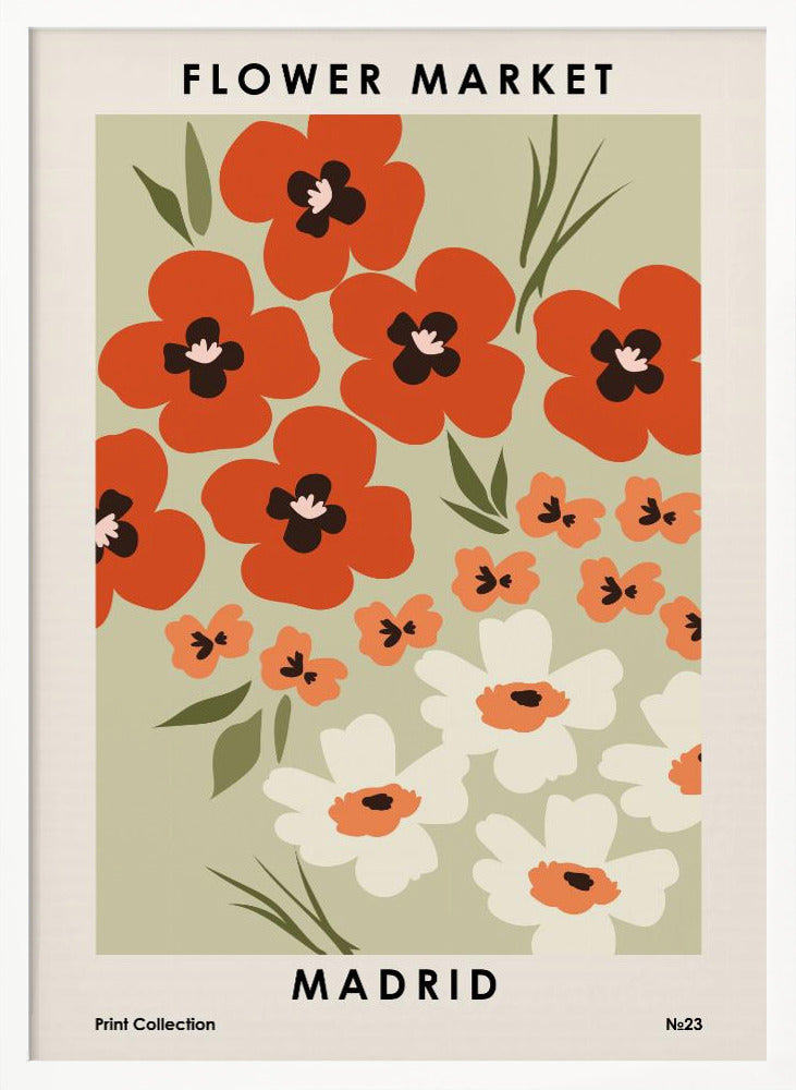 Flower Market Madrid Poster