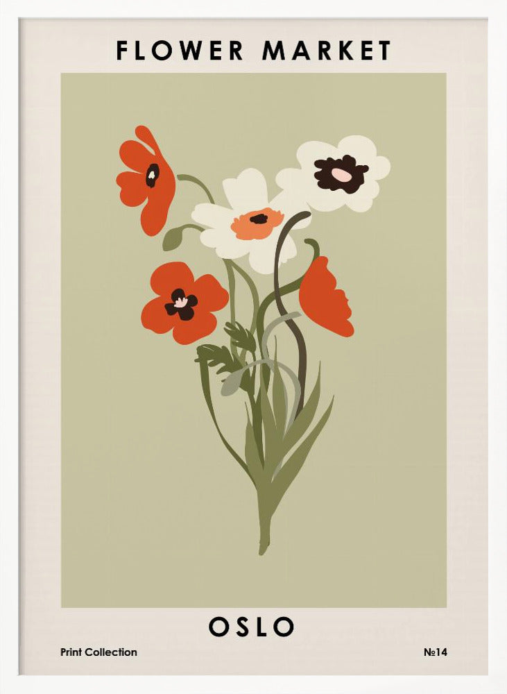 Flower Market Oslo Poster