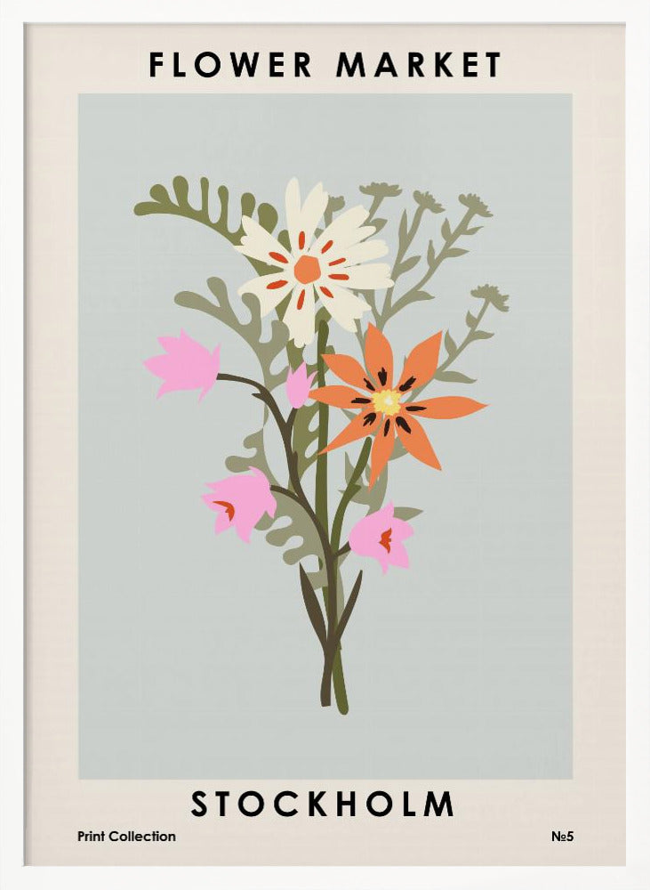 Flower Market Stockholm Poster