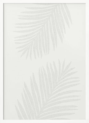 PALM LEAF 13 GRAY PATTERN Poster