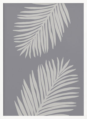 PALM LEAF 03 MEDIUM GRAY Poster