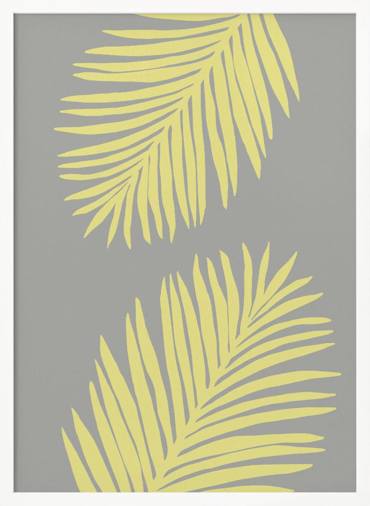 PALM LEAF 01 YELLOW Poster