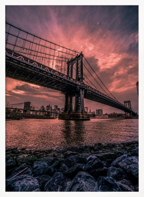 Manhattan Bridge Wide Angle Poster