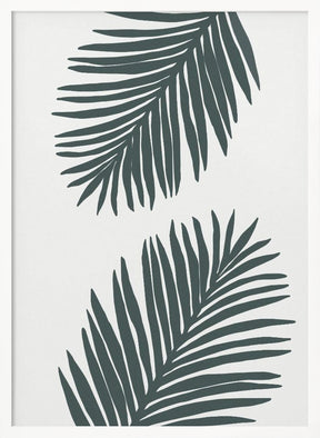 Palm Leaf Gray with tint of green 01 Poster