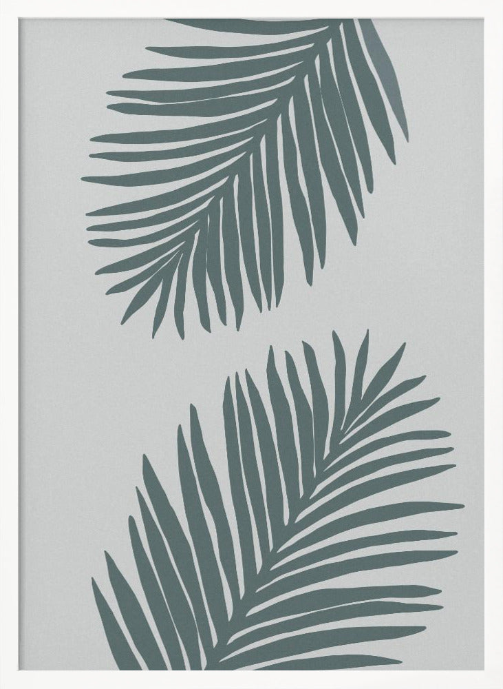 Palm Leaf Gray with tint of green 02Palm Leaf Color Matched 02 Poster