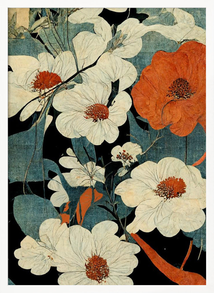 Asian Flowers Poster