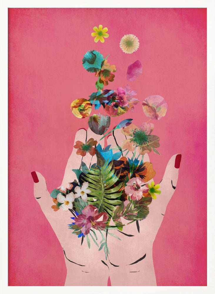 Frida`s Hand`s (Pink Version) Poster