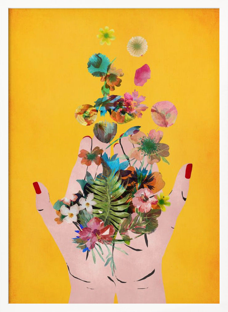 Frida`s Hand`s (Yellow Version) Poster