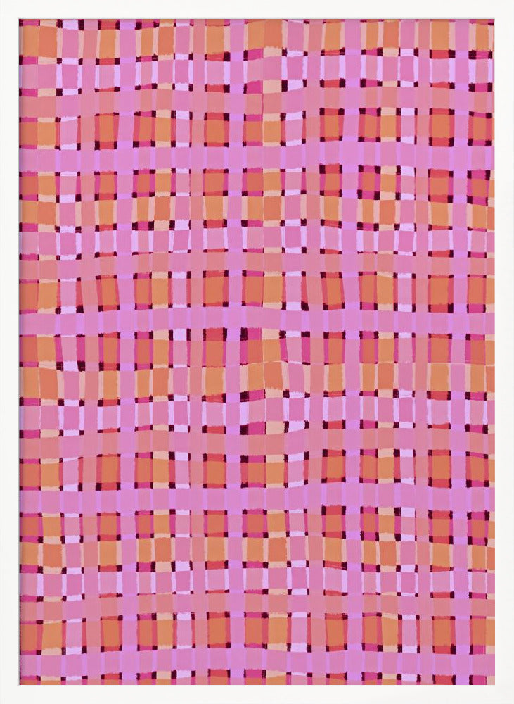 Pink Plaid Poster