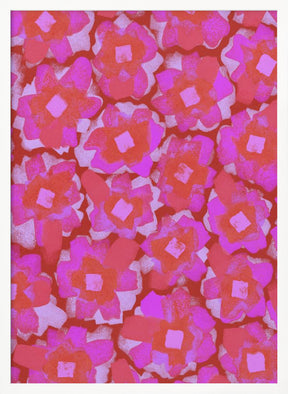 Cute Pink Blossom Pattern Poster