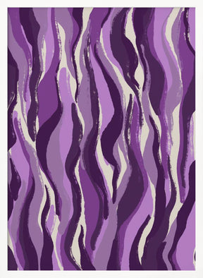 Purple Tiger Pattern Poster