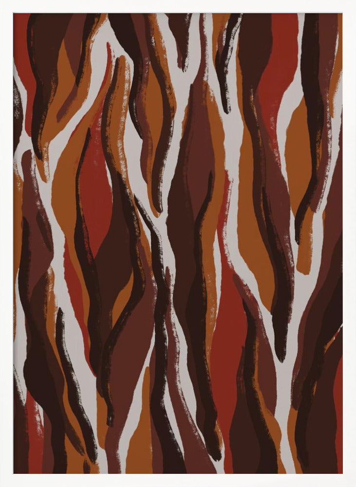 Earthy Tiger Pattern Poster