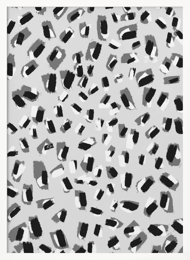 Black And White Little Strokes Poster