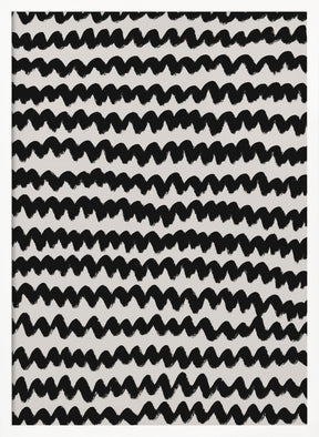 Simple Black ZigZag Pattern Poster