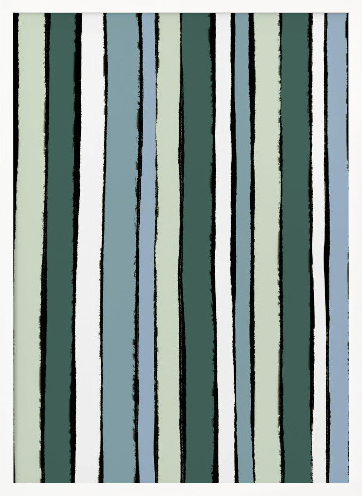 Smaragd Green Stripes Poster