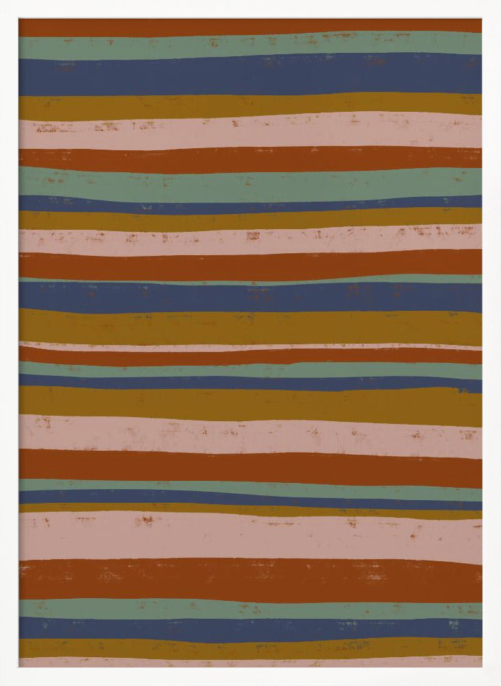 Ethno Colors Stripes Poster