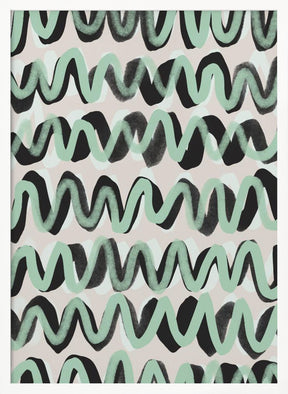 Turquoise ZigZag Pattern Poster