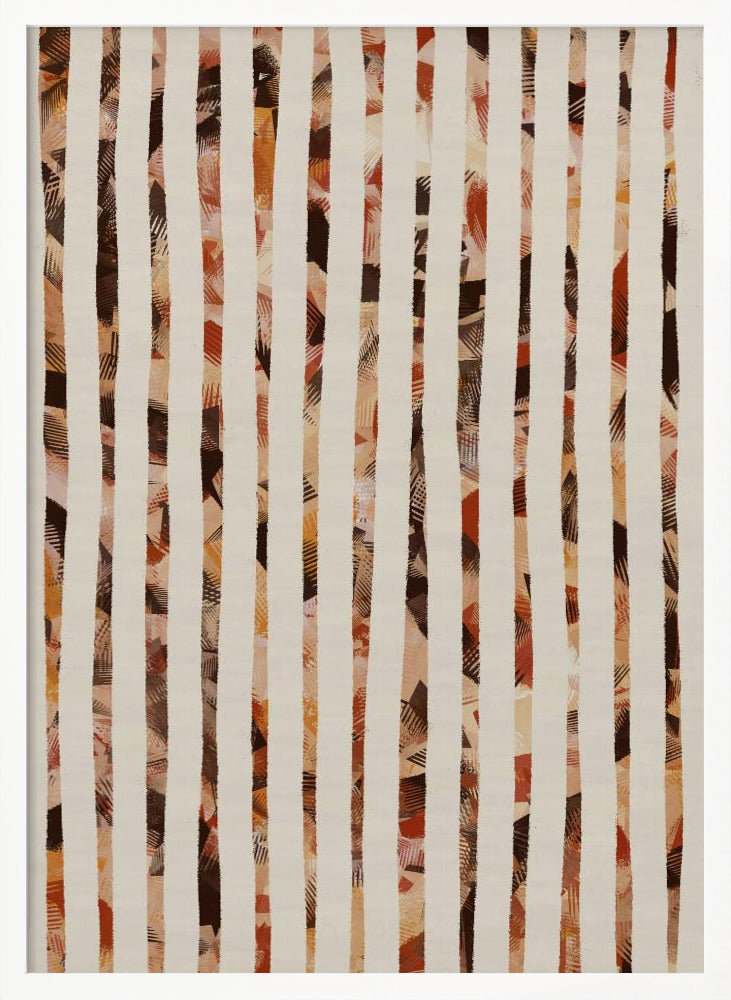 Beige Stripes Pattern Poster