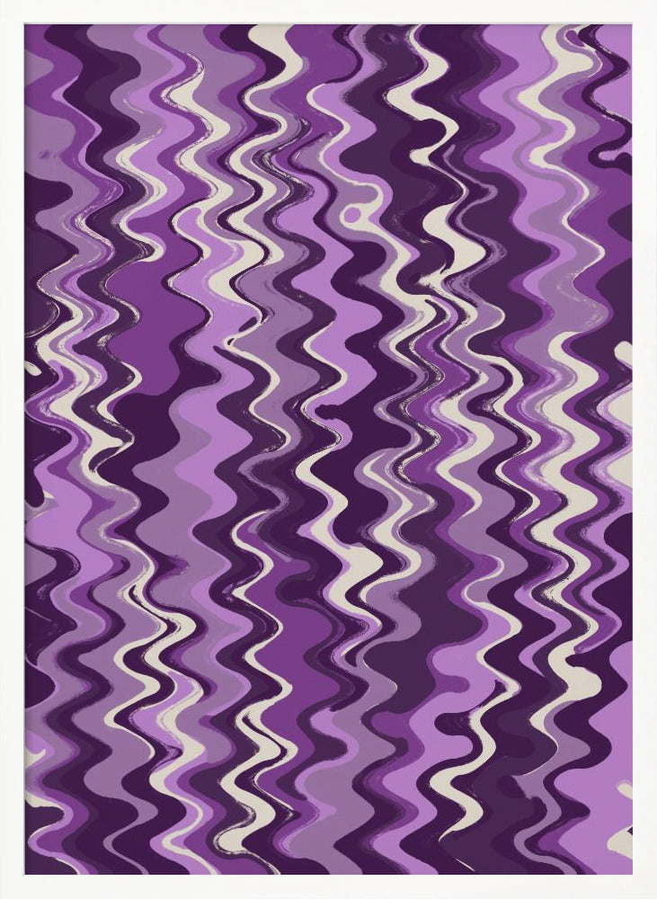 Purple Wavey Pattern Poster