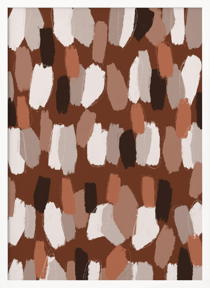 Pastel Earthy Strokes Pattern Poster