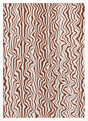 Liquid Beige Stripes Pattern Poster