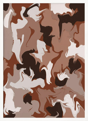 Liquid Earthy Strokes Pattern Poster