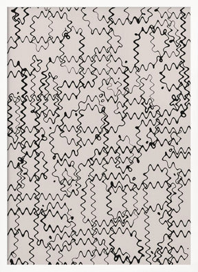 Shaky Thin Lines Pattern Poster