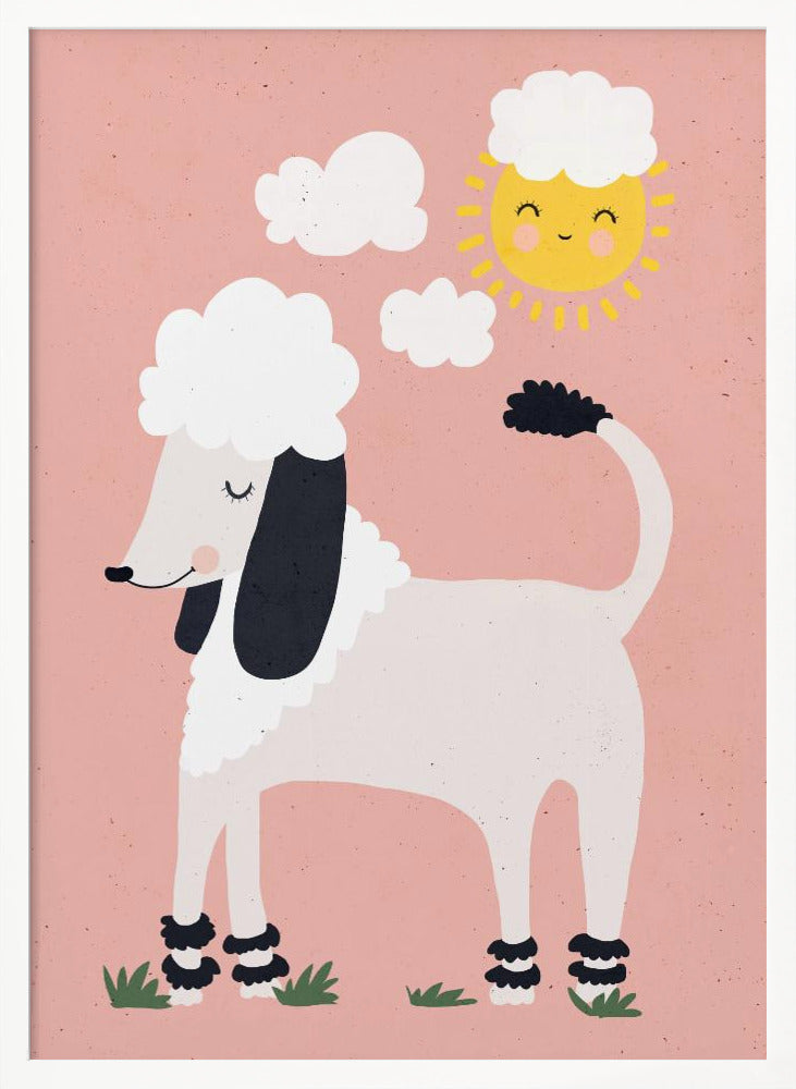 Happy Poodle Poster