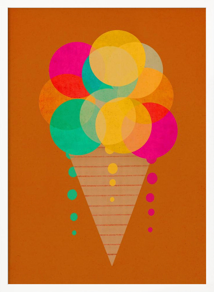 Neon Ice Cream Poster